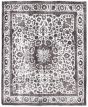 Bordered  Transitional Grey Area rug 8x10 Turkish Hand-knotted 342247