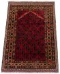 Afghan Teimani 2'9" x 4'5" Hand-knotted Wool Rug 