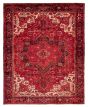 Bordered  Traditional Red Area rug 9x12 Persian Hand-knotted 370627