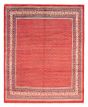 Bordered  Tribal Red Area rug 8x10 Persian Hand-knotted 373722