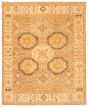 Bordered  Traditional Orange Area rug 6x9 Turkish Hand-knotted 373997
