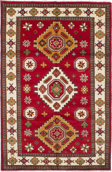 Traditional Red Area rug 6x9 Indian Hand-knotted 236475