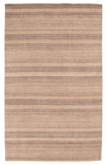 Gabbeh  Transitional Ivory Area rug 5x8 Indian Hand Loomed 350783