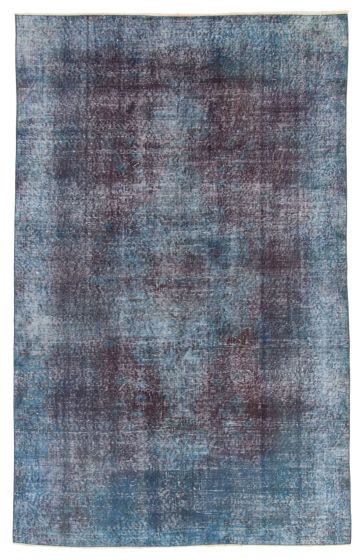 Overdyed  Transitional Blue Area rug 5x8 Turkish Hand-knotted 362178