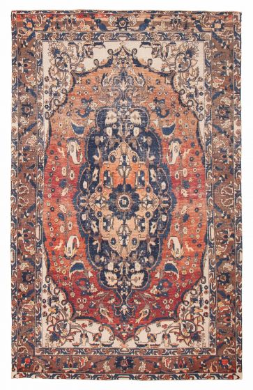 Traditional  Vintage/Distressed Red Area rug Unique Turkish Hand-knotted 392533