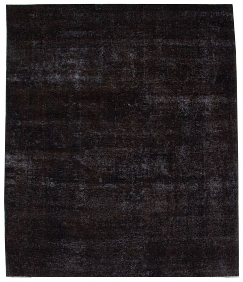 Overdyed  Transitional Black Area rug 6x9 Turkish Hand-knotted 374080