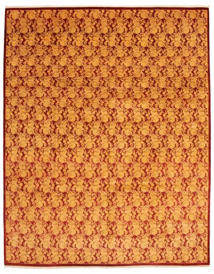 Floral  Transitional Red Area rug 9x12 Pakistani Hand-knotted 338371