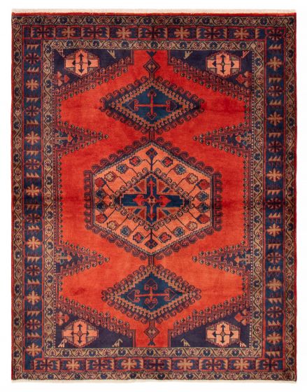 Geometric  Traditional Brown Area rug 4x6 Turkish Hand-knotted 394071