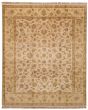 Bordered  Southwestern Ivory Area rug 6x9 Indian Hand-knotted 254693