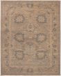 Bordered  Traditional Brown Area rug 6x9 Indian Hand-knotted 271809