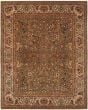 Bordered  Traditional Green Area rug 6x9 Indian Hand-knotted 271848