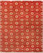 Casual  Transitional Red Area rug 6x9 Indian Hand-knotted 272024