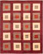 Casual  Transitional Red Area rug 6x9 Afghan Hand-knotted 293007