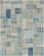 Casual  Transitional Blue Area rug 5x8 Turkish Hand-knotted 296118