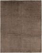 Carved  Stripes Brown Area rug 6x9 Nepal Hand-knotted 301075