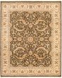 Bordered  Traditional Green Area rug 6x9 Pakistani Hand-knotted 318436