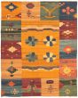 Casual  Transitional Orange Area rug 9x12 Turkish Flat-weave 335739