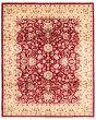 Bordered  Traditional Red Area rug 6x9 Pakistani Hand-knotted 336729