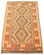 Turkish Bold and Colorful 3'5" x 6'5" Flat-Weave Wool Kilim 
