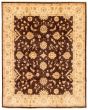 Bordered  Traditional Brown Area rug 6x9 Afghan Hand-knotted 346349