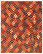 Bohemian  Tribal Orange Area rug 5x8 Afghan Hand-knotted 353818