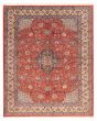 Bordered  Traditional Brown Area rug 8x10 Persian Hand-knotted 373723
