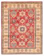 Bordered  Traditional Red Area rug 5x8 Afghan Hand-knotted 377038