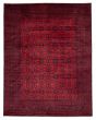 Bordered  Traditional Red Area rug 9x12 Afghan Hand-knotted 377240