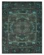 Overdyed  Transitional Green Area rug 6x9 Pakistani Hand-knotted 392209