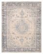Traditional  Vintage/Distressed Ivory Area rug 6x9 Turkish Hand-knotted 392480