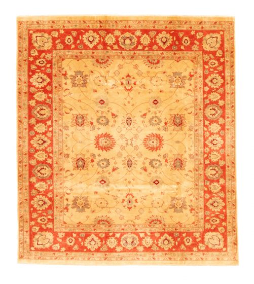 Bordered  Traditional Yellow Area rug 6x9 Afghan Hand-knotted 346563
