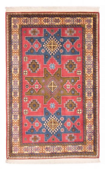 Bordered  Traditional Red Area rug 3x5 Persian Hand-knotted 382500