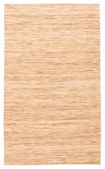 Flat-weaves & Kilims  Transitional Brown Area rug 5x8 Turkish Flat-Weave 387259