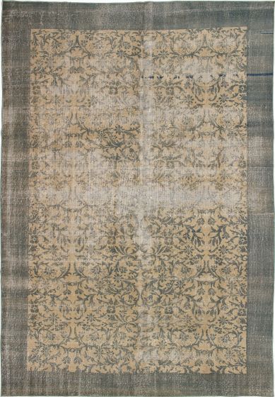 Traditional Ivory Area rug 6x9 Turkish Hand-knotted 230421