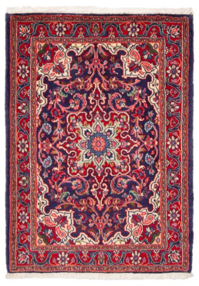 Bordered  Traditional Blue Area rug 2x3 Persian Hand-knotted 373556