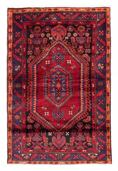 Bordered  Traditional Red Area rug 3x5 Turkish Hand-knotted 380402