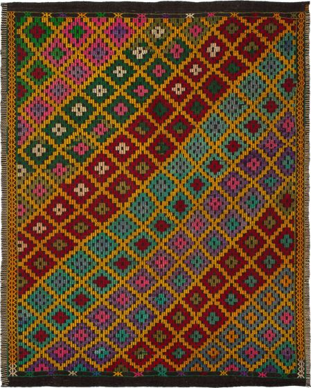 Flat-weaves & Kilims Orange Area rug 6x9 Turkish Flat-Weave 291734