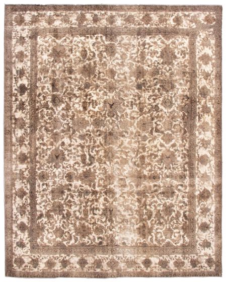 Bordered  Transitional Green Area rug 9x12 Turkish Hand-knotted 342186