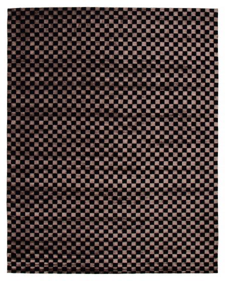 Transitional Black Area rug 6x9 Indian Hand Loomed 391628