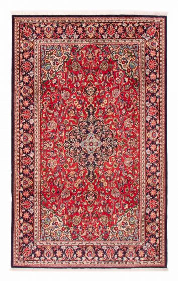 Bordered  Traditional Red Area rug 5x8 Persian Hand-knotted 382296