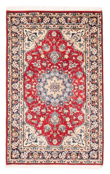 Bordered  Traditional Red Area rug 3x5 Persian Hand-knotted 382442
