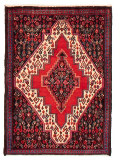 Bordered  Traditional Red Area rug 2x3 Persian Hand-knotted 357973