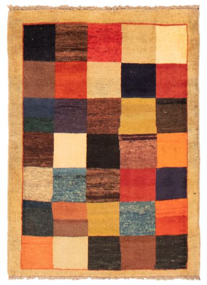 Gabbeh  Tribal Multi Area rug 3x5 Indian Hand-knotted 369042