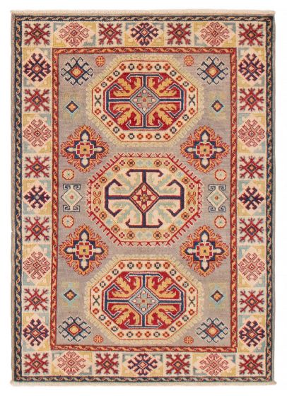 Bordered  Transitional Grey Area rug 3x5 Afghan Hand-knotted 392703