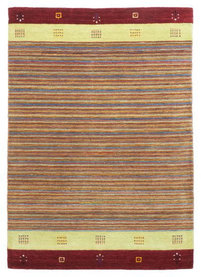 Gabbeh Tribal Red Rectangle 4x6 Indian Hand Loomed 422983