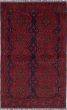 Traditional  Tribal Red Area rug 3x5 Afghan Hand-knotted 236288