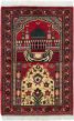 Bordered  Tribal Red Area rug 3x5 Afghan Hand-knotted 282239