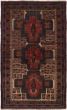 Bordered  Tribal Brown Area rug 3x5 Afghan Hand-knotted 285140