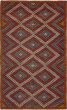 Flat-weaves & Kilims  Geometric Red Area rug Unique Turkish Flat-weave 291689