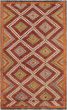 Flat-weaves & Kilims  Geometric Red Area rug Unique Turkish Flat-weave 292292